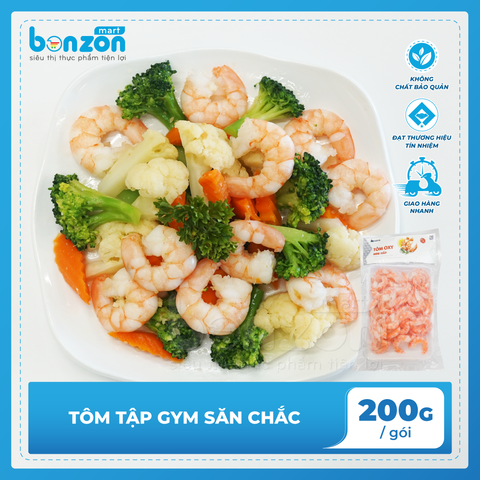 TÔM THẺ OXY HẤP ĂN LIỀN MINI (200G)