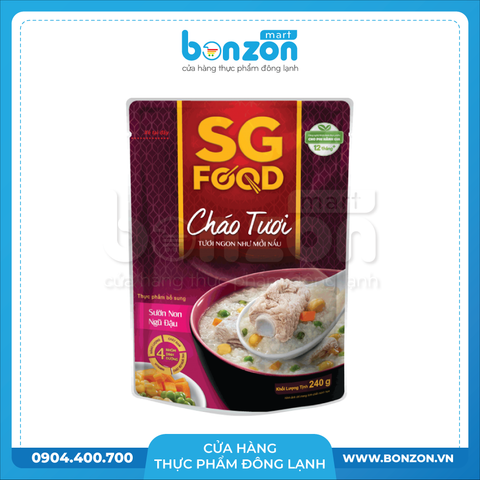  2 CHÁO TƯƠI SƯỜN NON NGŨ ĐẬU SG FOOD (240G) 