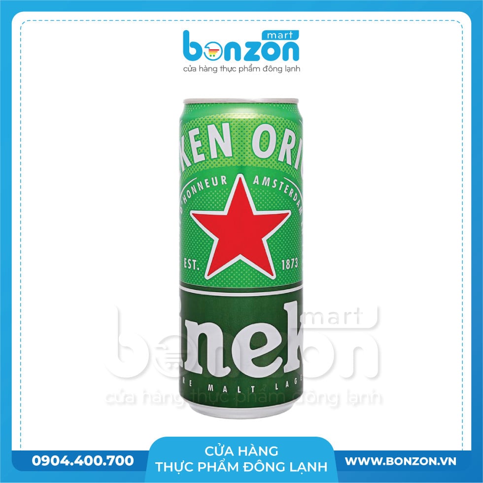 [24 LON TẶNG KHÔ BÒ/NGŨ HẠT] BIA HEINEKEN LON 330ML