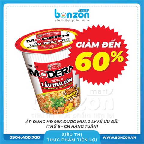 MÌ LY MODERN LẨU THÁI TÔM (67G)