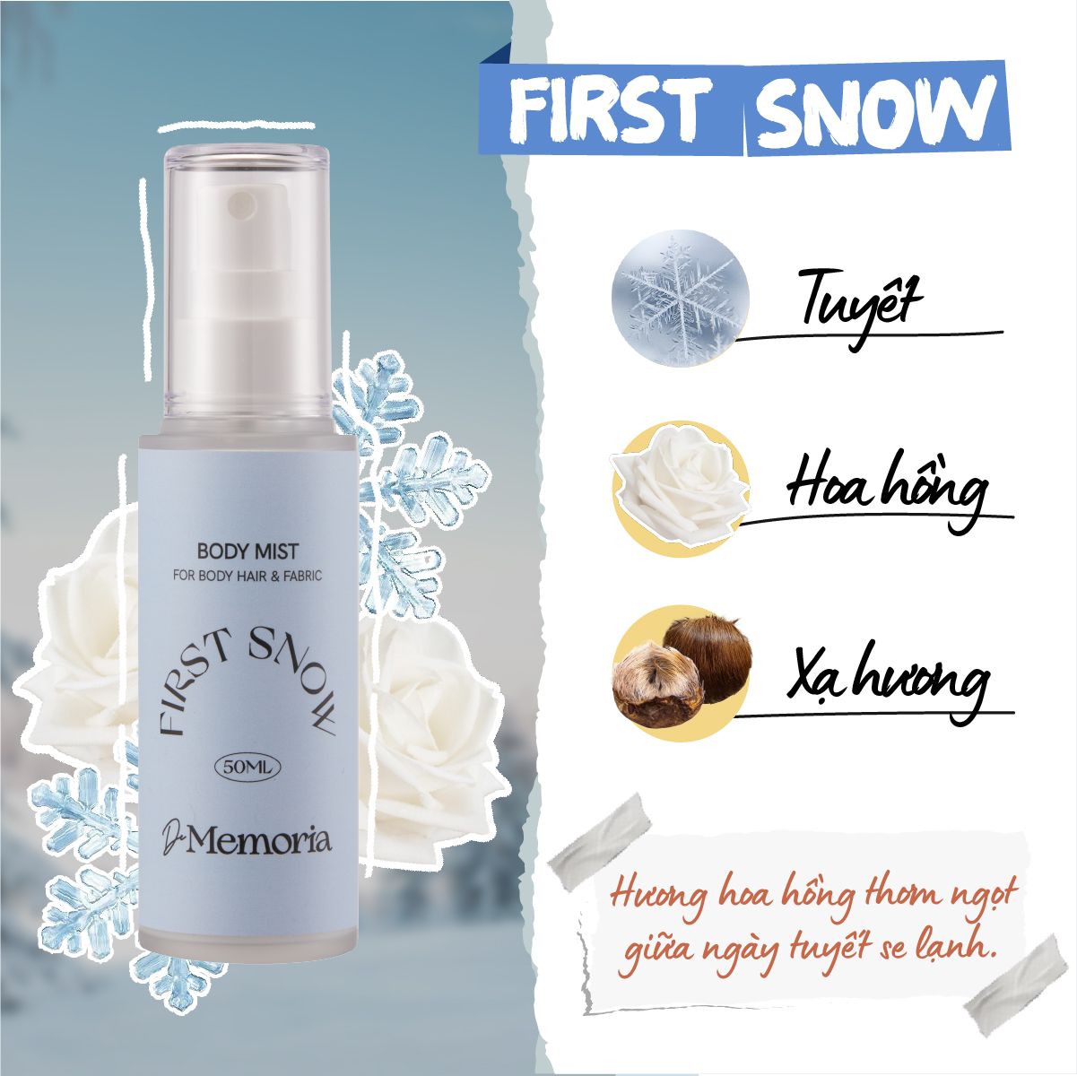  BODY MIST #01 FIRST SNOW (50ML) 