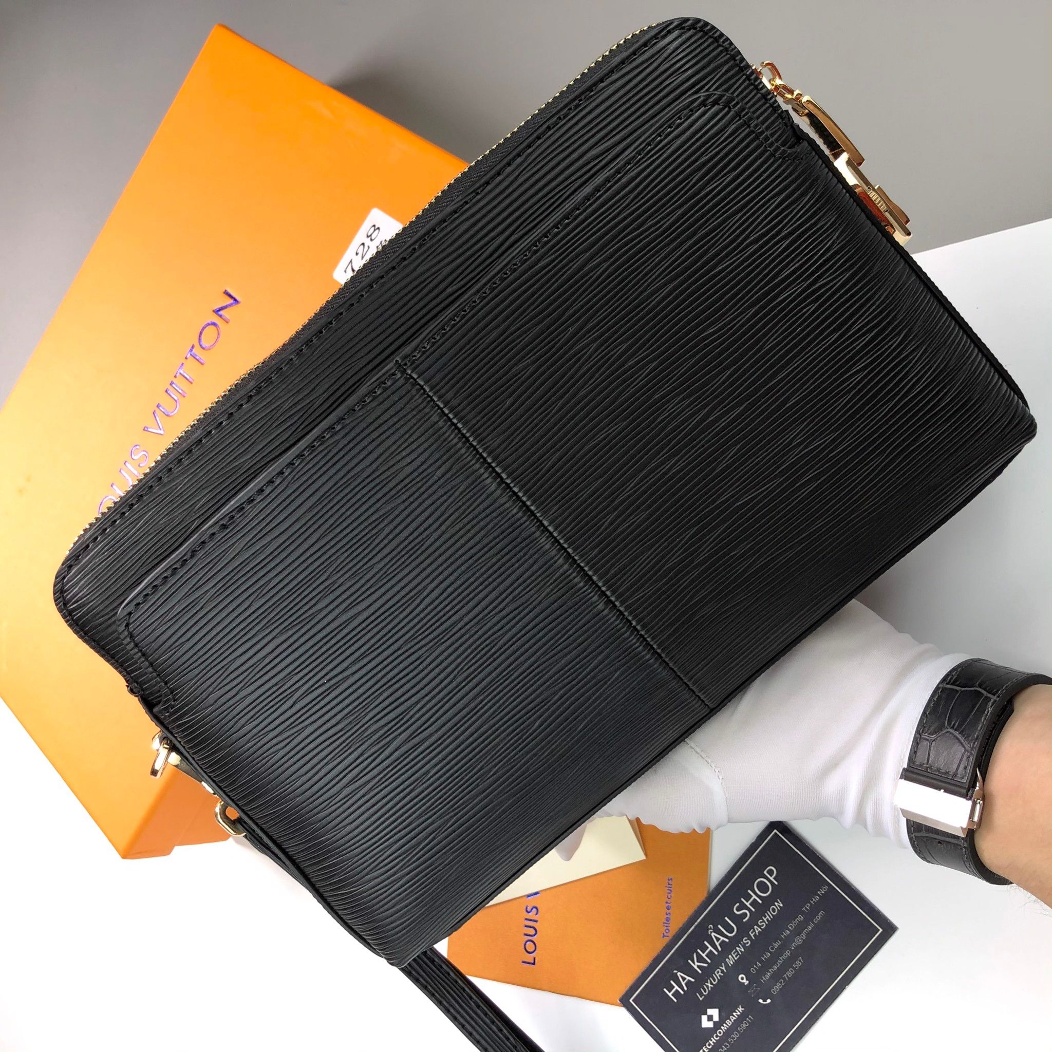 Clutch Cầm Tay Nam Cao Cấp Louis Vuitton VLV16 - Hàng Hiệu Siêu Cấp