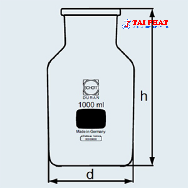 Chai Trắng Cổ Mài Miệng Rộng Không Nút - DURAN®