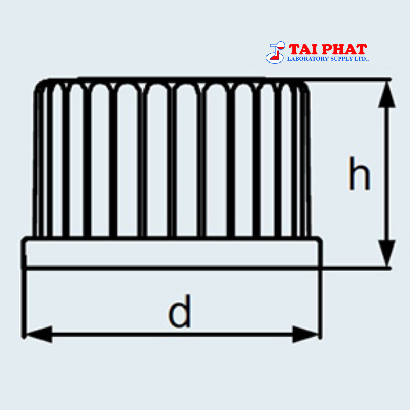 Nắp vặn nhựa PBT đỏ, chịu nhiệt cao, có đĩa lót Duran® (PBT, ETFE, đỏ)