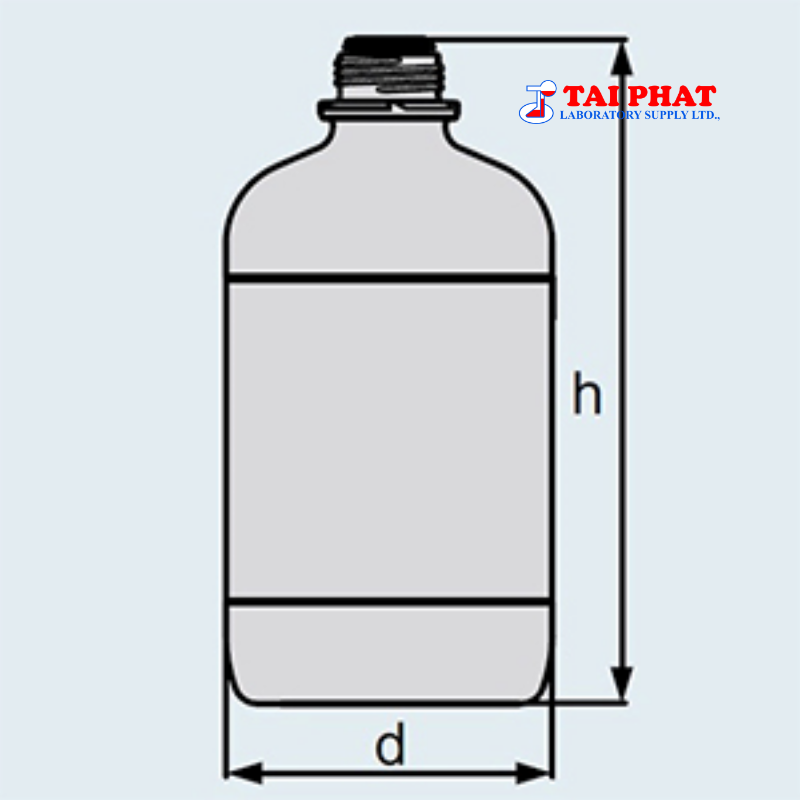 Chai Nâu Tròn Cổ Vặn Nắp Chuẩn - Thủy Tinh Soda-Lime - DURAN®