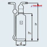 Bình Sục Khí (Rửa Khí) Nắp Cổ Mài Có Vòi - DURAN®