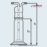 Bình Sục Khí (Rửa Khí) Cổ Mài Có Đĩa Lọc - DURAN®