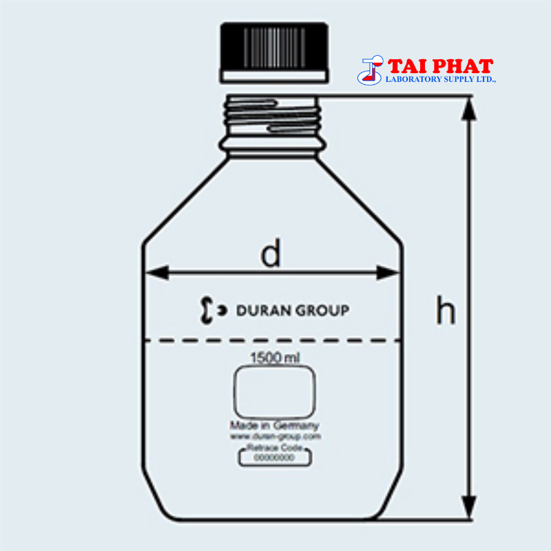 Chai thép không gỉ GL 45 - DURAN