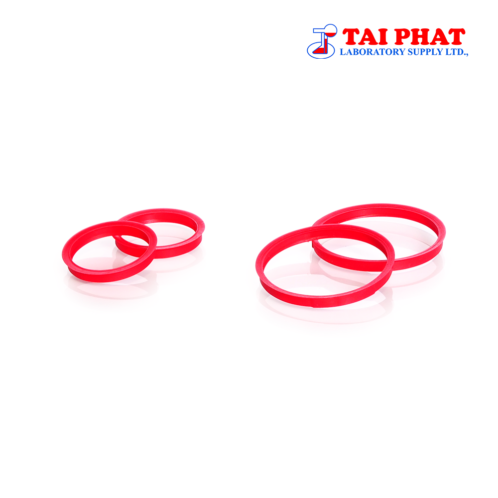 Nắp vặn nhựa PBT đỏ, chịu nhiệt cao, có đĩa lót Duran® (PBT, ETFE, đỏ)