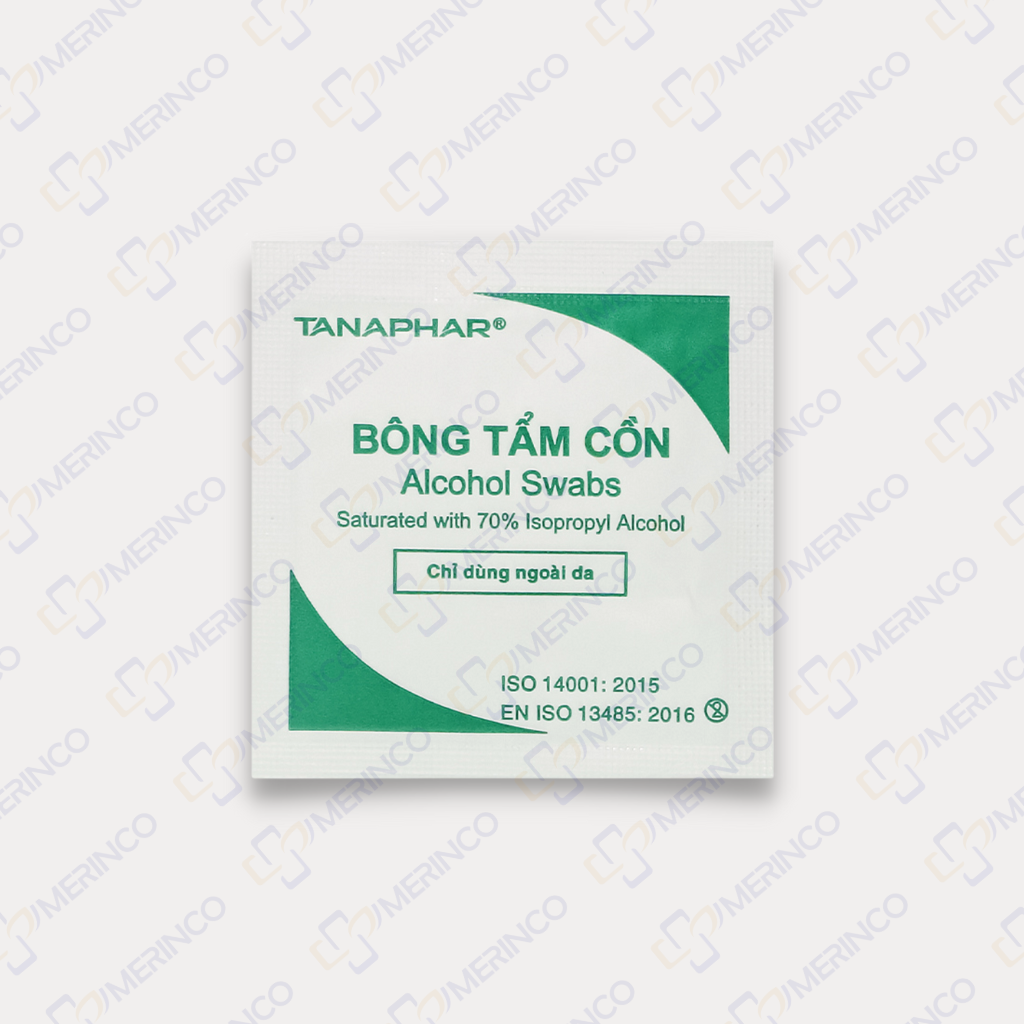 Bông tẩm cồn Tanaphar Alcohol Swab tiệt trùng giảm nhiễm khuẩn huyết