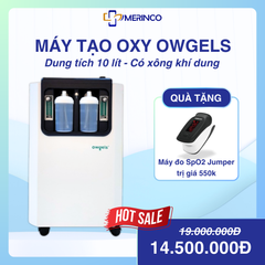 Máy tạo oxy Owgels 10 lít có xông khí dung OZ-5-01GW0-10L - Tặng kèm Máy đo SPO2