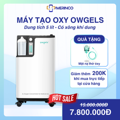 Máy tạo oxy Owgels 5 lít có xông khí dung OZ-501TW0 - Tặng kèm Mặt nạ thở oxy