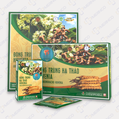 Nước uống Đông Trùng Hạ Thảo Hovenia Biok hỗ trợ giải rượu bia, giải độc mát gan (hộp 15 gói)