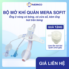 Ống mở khí quản 2 nòng có bóng, có cửa sổ kèm ống hút trên bóng MERA SOFIT D-CFS