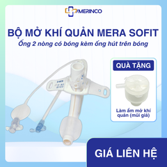 Ống Mở Khí Quản 2 Nòng, Có Bóng Kèm Ống Hút Trên Bóng MERA SOFIT D-CS