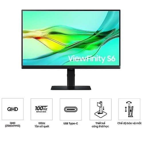 SAMSUNG ViewFinity S6 S60UD LS32D604UAEXXV 32 inch 2K IPS 5ms 100Hz