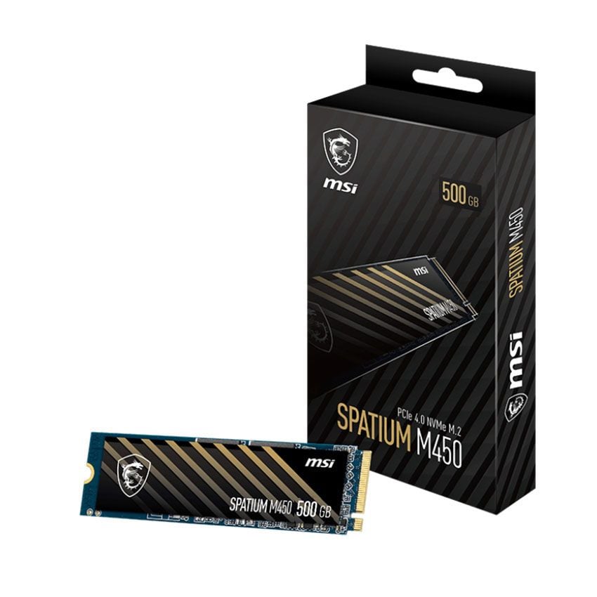 SSD MSI SPATIUM M450 500GB M.2 2280 PCIe NVMe (Gen 4x4)