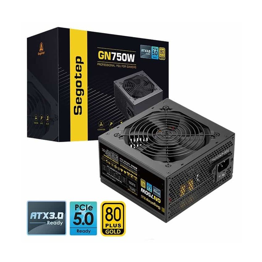 SEGOTEP GN750W (750W - 80 Plus Gold - ATX3.0+PCIE 5.0 - Black)