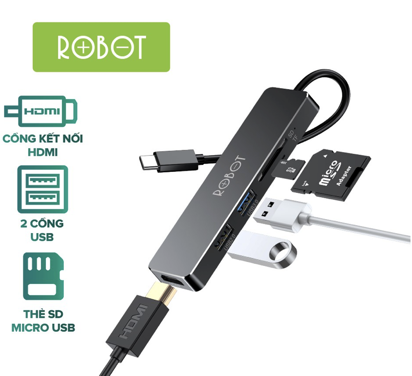 ROBOT HT240S USB Type-C Hub 5 in 1