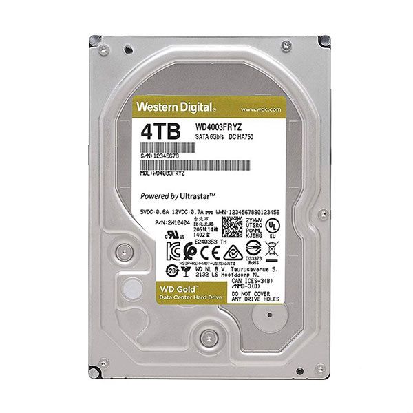 WD Gold 4TB 7200RPM Class SATA 6 Gb/S 256 MB Cache 3.5inch