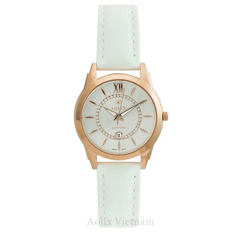  Đồng Hồ Nữ Đẹp Aolix AL-1042L Dây Da Sapphire 