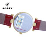  Đồng Hồ Nữ Dây Da Aolix AL-1043L Sapphire Chính Hãng 