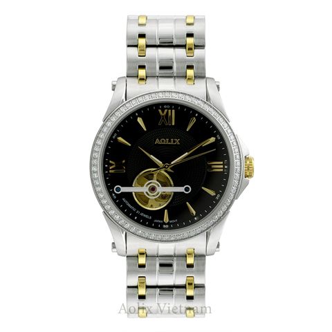  Đồng Hồ Lộ Cơ Nam Aolix AL-3017M Dây Thép Chính Hãng 