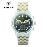  Đồng Hồ Chronograph Aolix AL-7045G Sapphire Dây Thép 