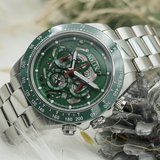  Đồng Hồ Chronograph Tachymetre Nam 6 Kim Aolix AL-7085G Sapphire Chính Hãng 