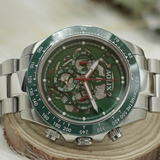  Đồng Hồ Chronograph Tachymetre Nam 6 Kim Aolix AL-7085G Sapphire Chính Hãng 