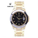  Đồng Hồ Nam Chính Hãng Aolix AL-9067G Dây Thép Vàng 