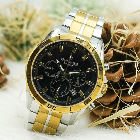 đồng hồ nam 6 kim sunrise dm760swa sapphire bảo hành chính hãng