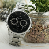  Đồng Hồ Nam Dây Thép 6 Kim DM757SWA Sapphire Chính Hãng Nhật Bản 