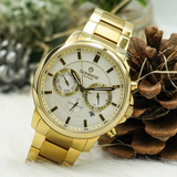  Đồng Hồ Nam Dây Thép 6 Kim DM757SWA Sapphire Chính Hãng Nhật Bản 