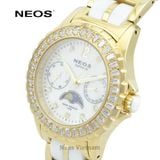  Đồng Hồ Nữ Dây Sứ Neos N-20688AL Sapphire Chính Hãng 