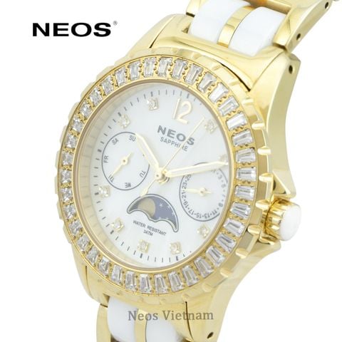 đồng hồ nữ dây sứ neos n-20688al