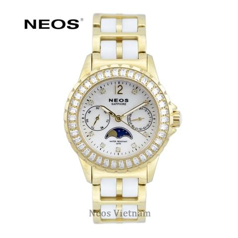 đồng hồ nữ dây sứ neos n-20688al