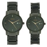  Đồng Hồ Đôi Neos N-30853 Sapphire Dây Thép Chính Hãng 