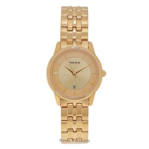  Đồng Hồ Đeo Tay Nữ Neos N-30854L Sapphire Dây Thép Bạc 