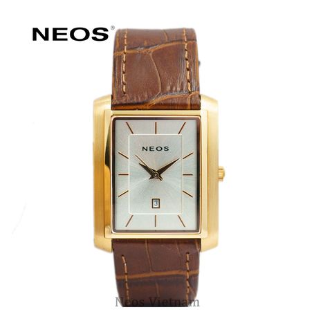  Đồng Hồ Mặt Chữ Nhật Nam Neos N-30856M Sapphire Dây Da 