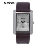  Đồng Hồ Mặt Chữ Nhật Nam Neos N-30856M Sapphire Dây Da 