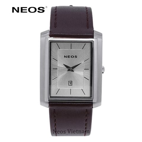  Đồng Hồ Mặt Chữ Nhật Nam Neos N-30856M Sapphire Dây Da 