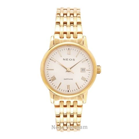  Đồng Hồ Nữ Chính Hãng Neos N-30859L Sapphire Dây Thép Vàng 