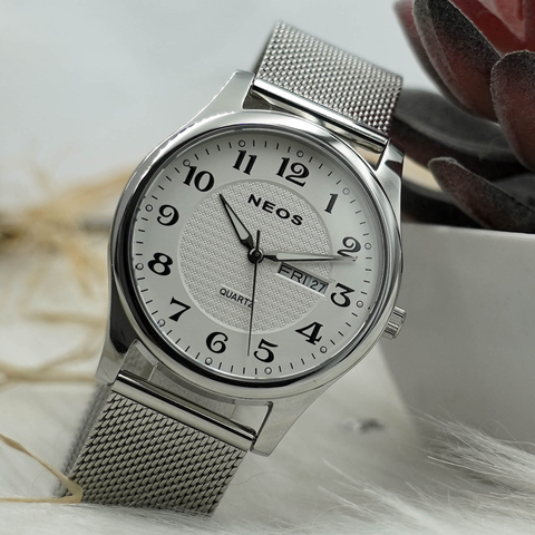 đồng hồ nam dây lưới neos n-30869m sapphire