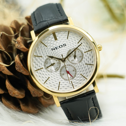 đồng hồ nam dây da 6 kim neos n-30887m sapphire chính hãng