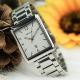  Đồng Hồ Neos N-30897L Mặt Vuông Dây Thép Sapphire Chính Hãng Bảo Hành 5 Năm 