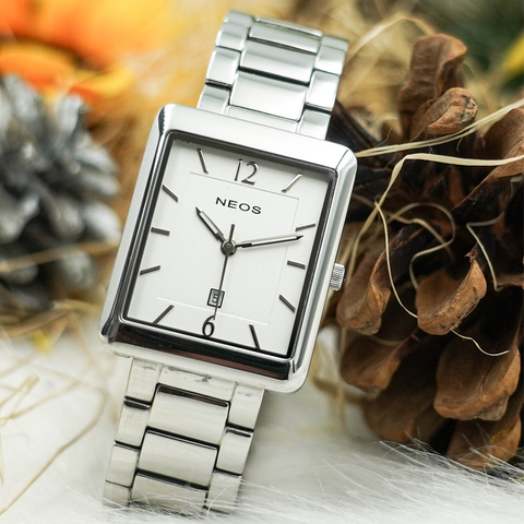 đồng hồ neos n-30897l mặt vuông dây thép sapphire bảo hành chính hãng
