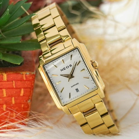 Đồng Hồ Nữ Đẹp Mặt Vuông Neos N-30915L Sapphire Chính Hãng-1