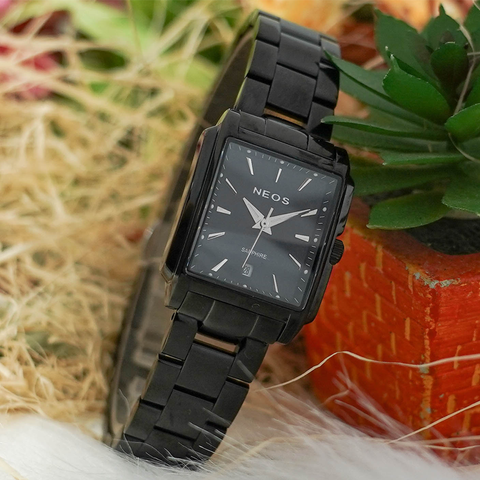 Đồng Hồ Nữ Đẹp Mặt Vuông Neos N-30915L Sapphire Chính Hãng-1