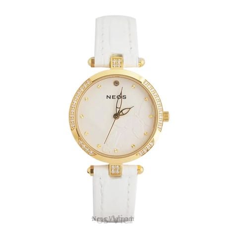  Đồng hồ Dây Da Nữ Neos N-30916AL Sapphire Chính Hãng 